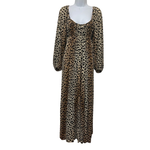 claire sandra by lucie ann Dresses & Skirts - Claire Sandra by Lucie Ann Leopard Dress Size 32 Long Sleeves Style Nightgown